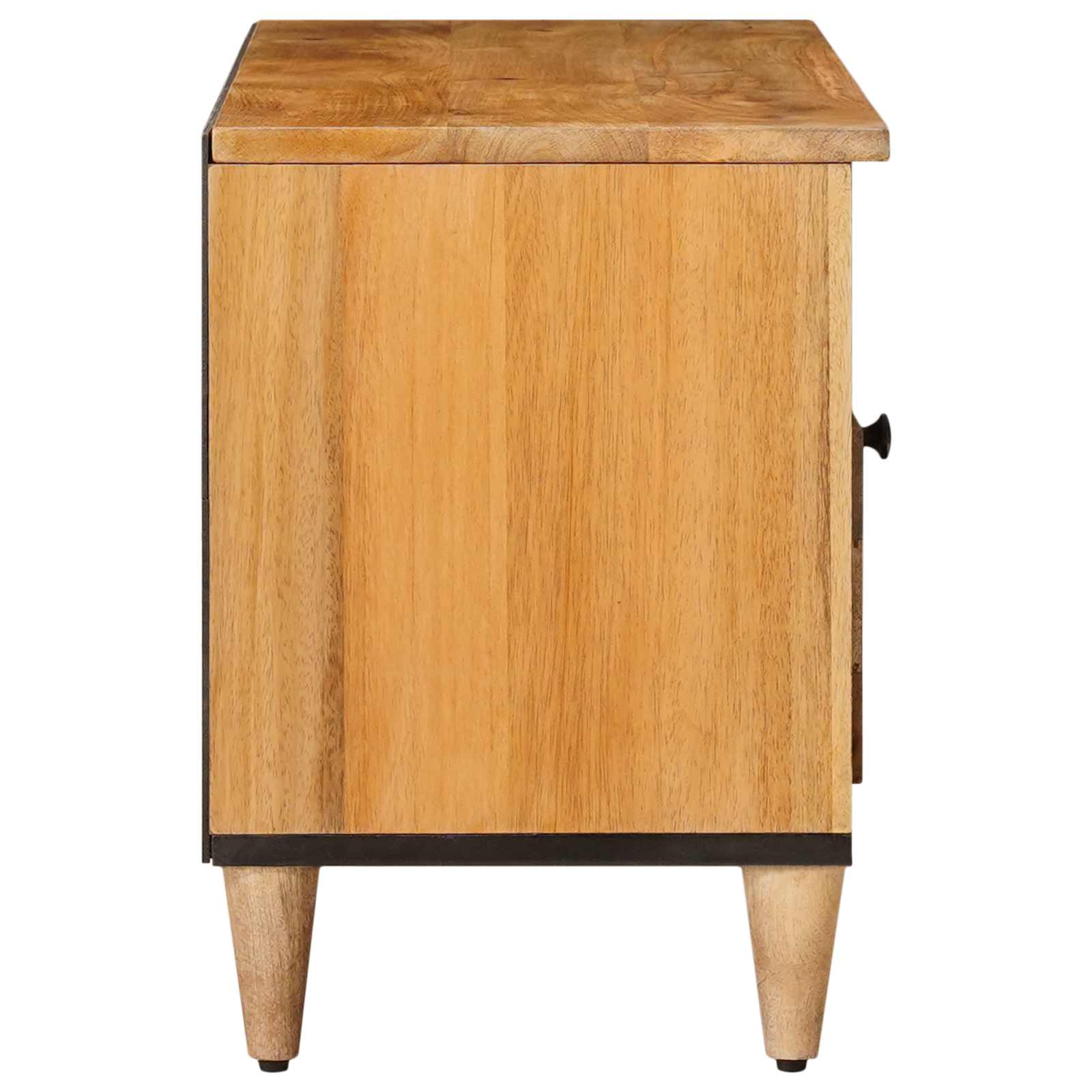 TV-skap med skuff Naturlig 100 x 33,5 x 46 cm Massiv mango tre vidaXL