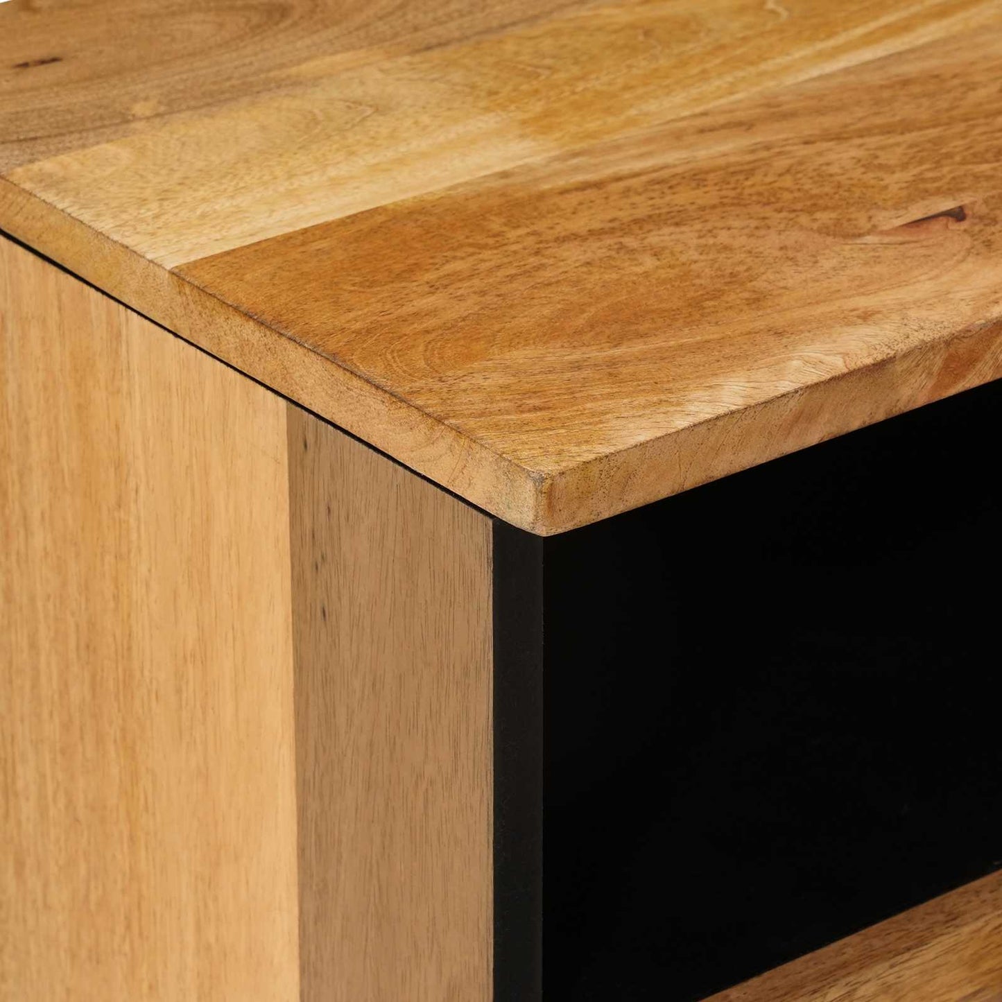 TV-skap med skuff Naturlig 100 x 33,5 x 46 cm Massiv mango tre vidaXL