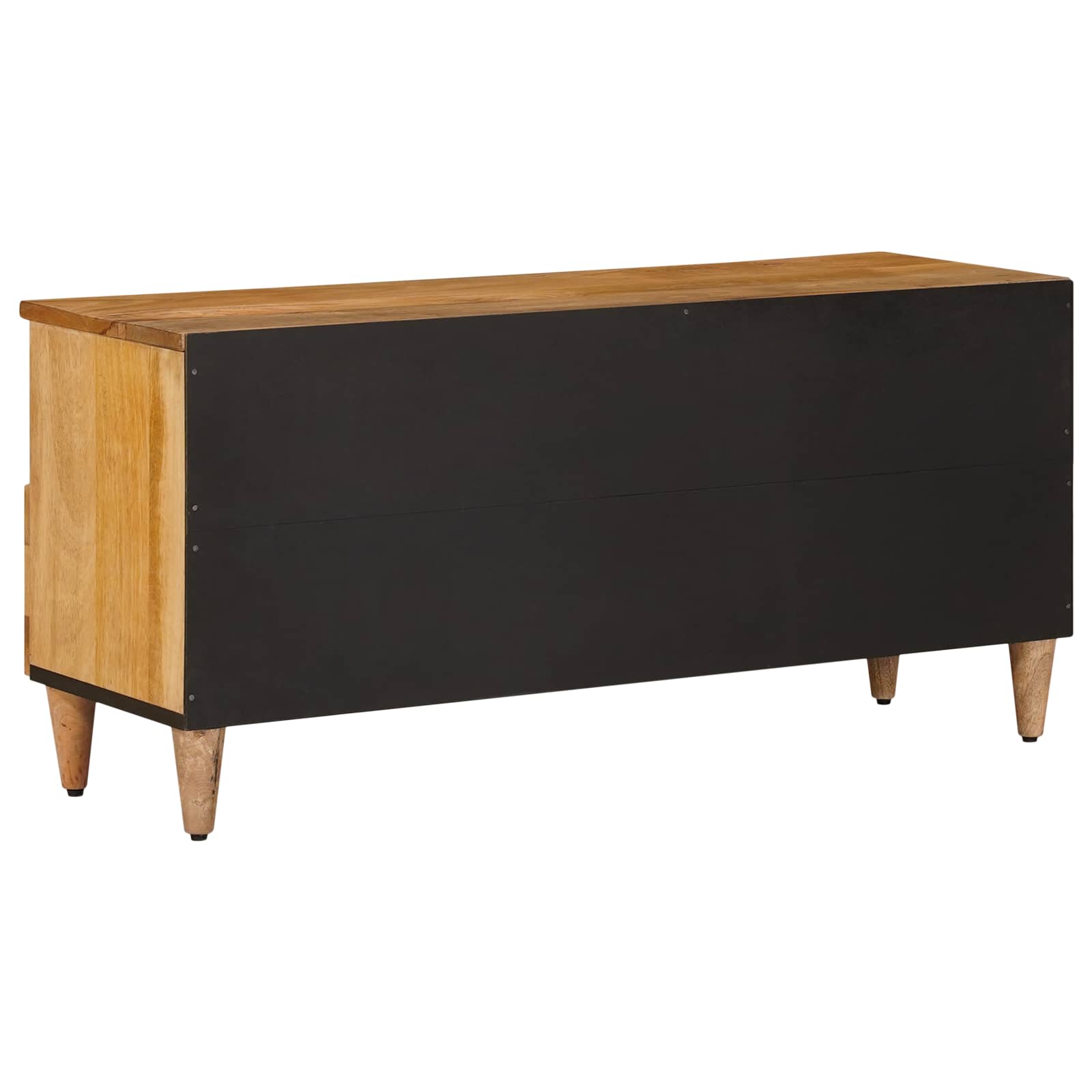TV-skap med skuff Naturlig 100 x 33,5 x 46 cm Massiv mango tre vidaXL