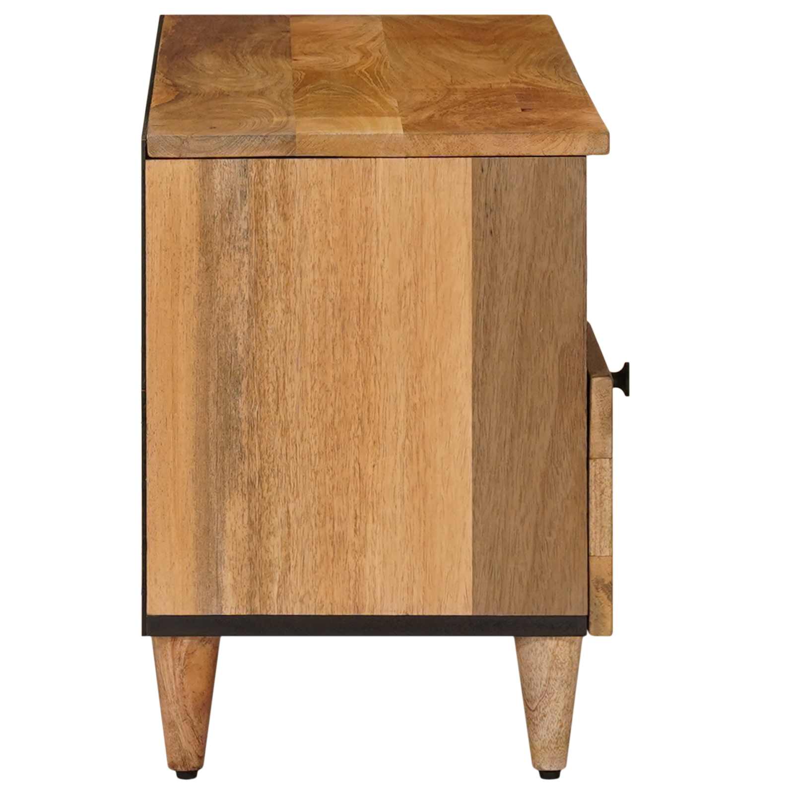 TV-skap med skuff Naturlig 100 x 33,5 x 46 cm Massiv mango tre vidaXL