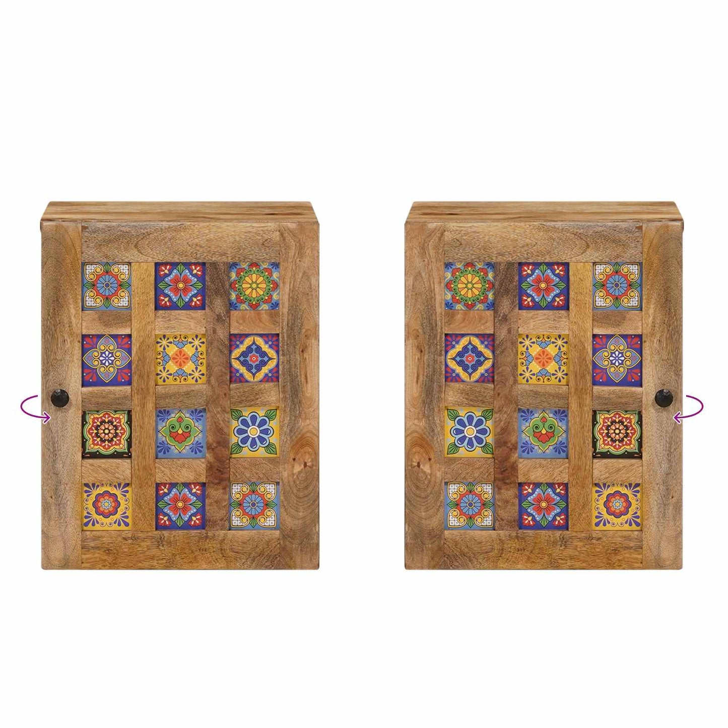 Baderom Hengende Skap med lagring Naturlig 38 x 33,5 x 48 cm vidaXL