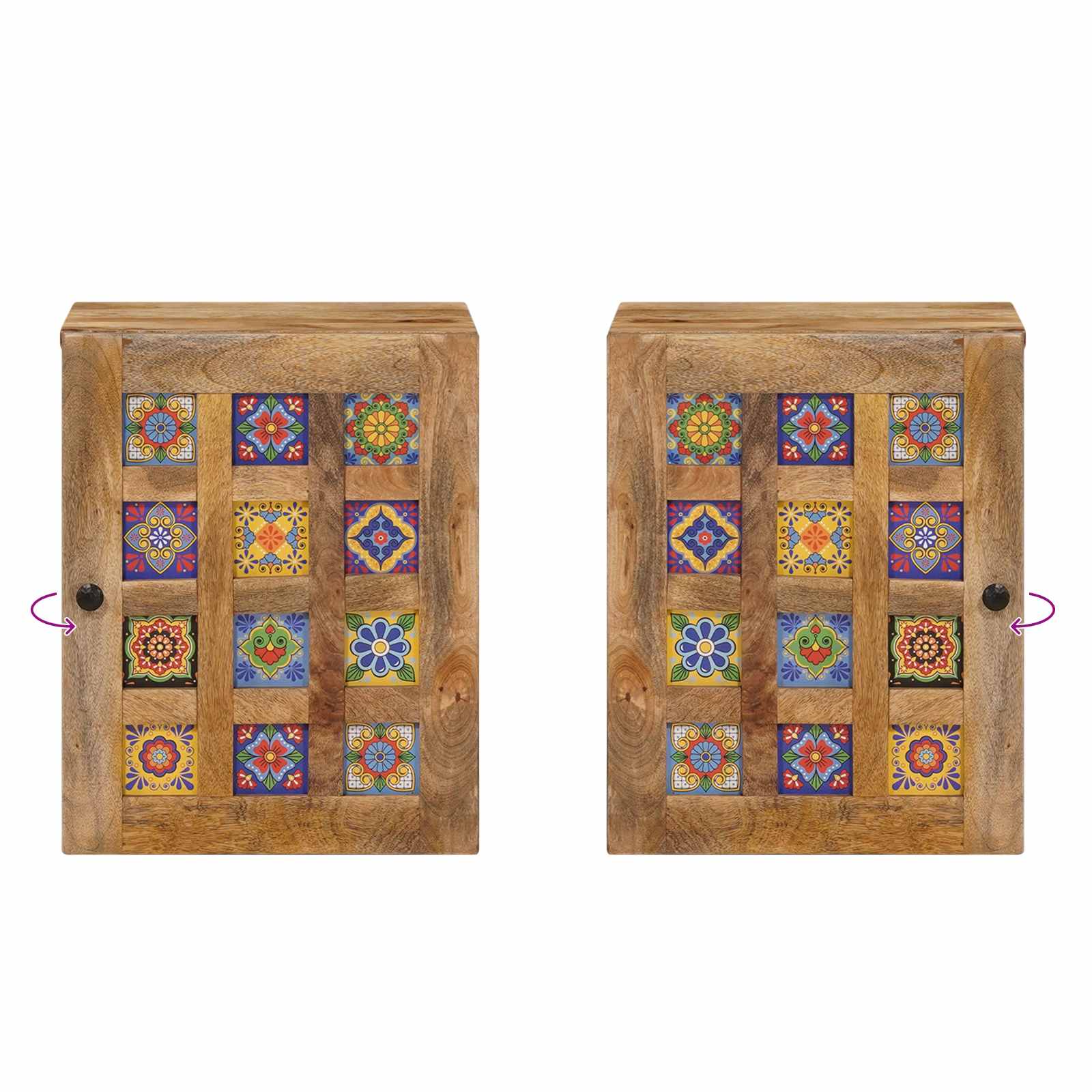 Baderom Hengende Skap med lagring Naturlig 38 x 33,5 x 48 cm vidaXL