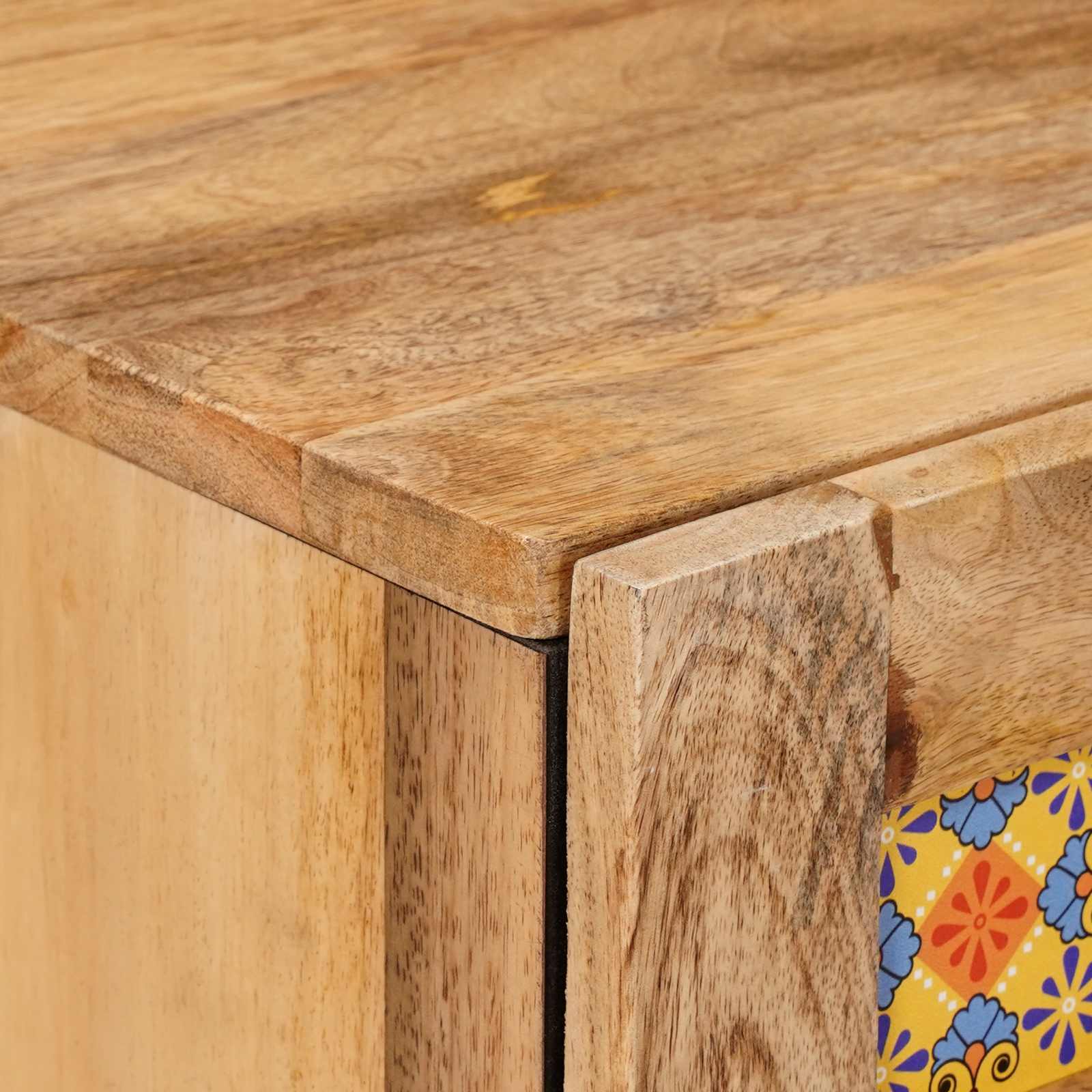 Baderomsskap Naturlig 38 x 33,5 x 58 cm Massiv mango tre vidaXL