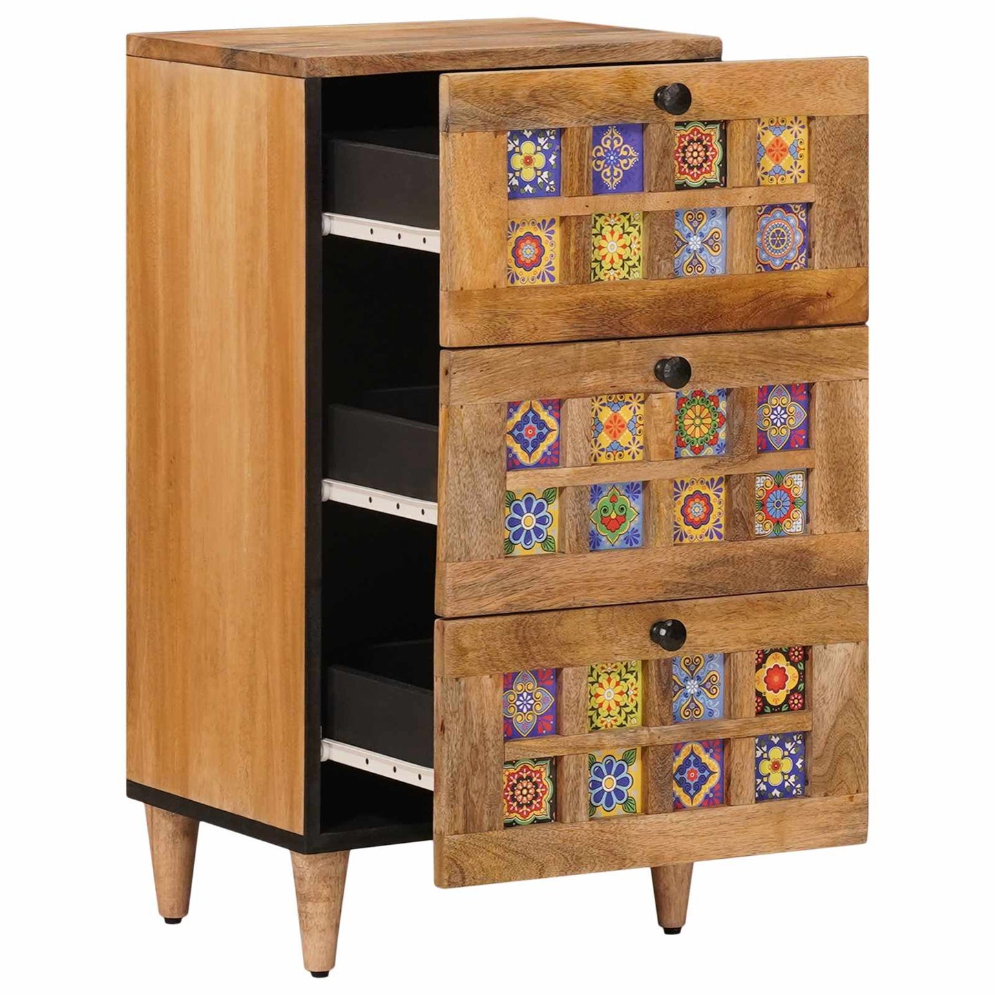Serviesskap Naturlig 40 x 33,5 x 75 cm Massiv mango tre vidaXL