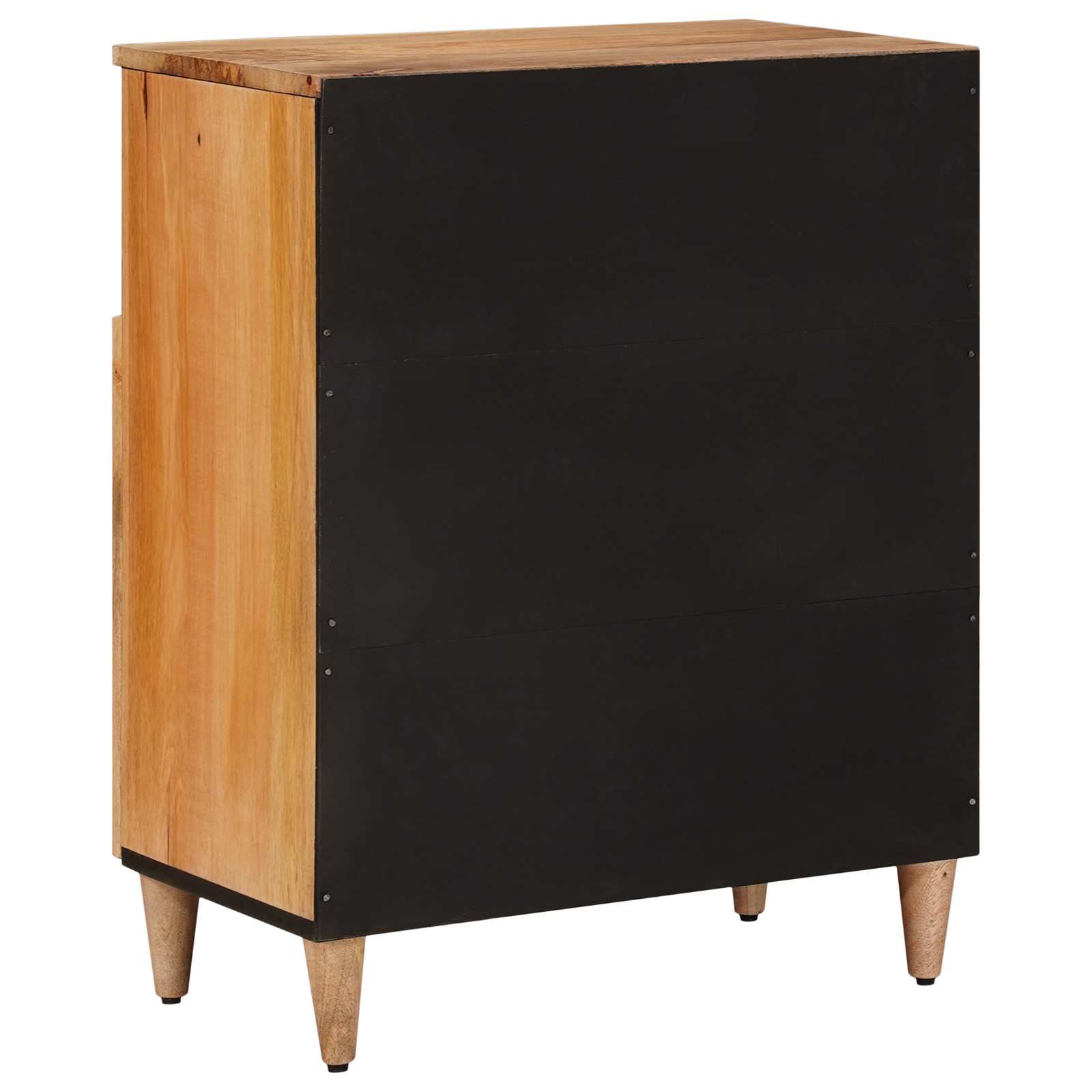Serviesskap med dør Naturlig 60 x 33,5 x 75 cm Massiv mango tre vidaXL
