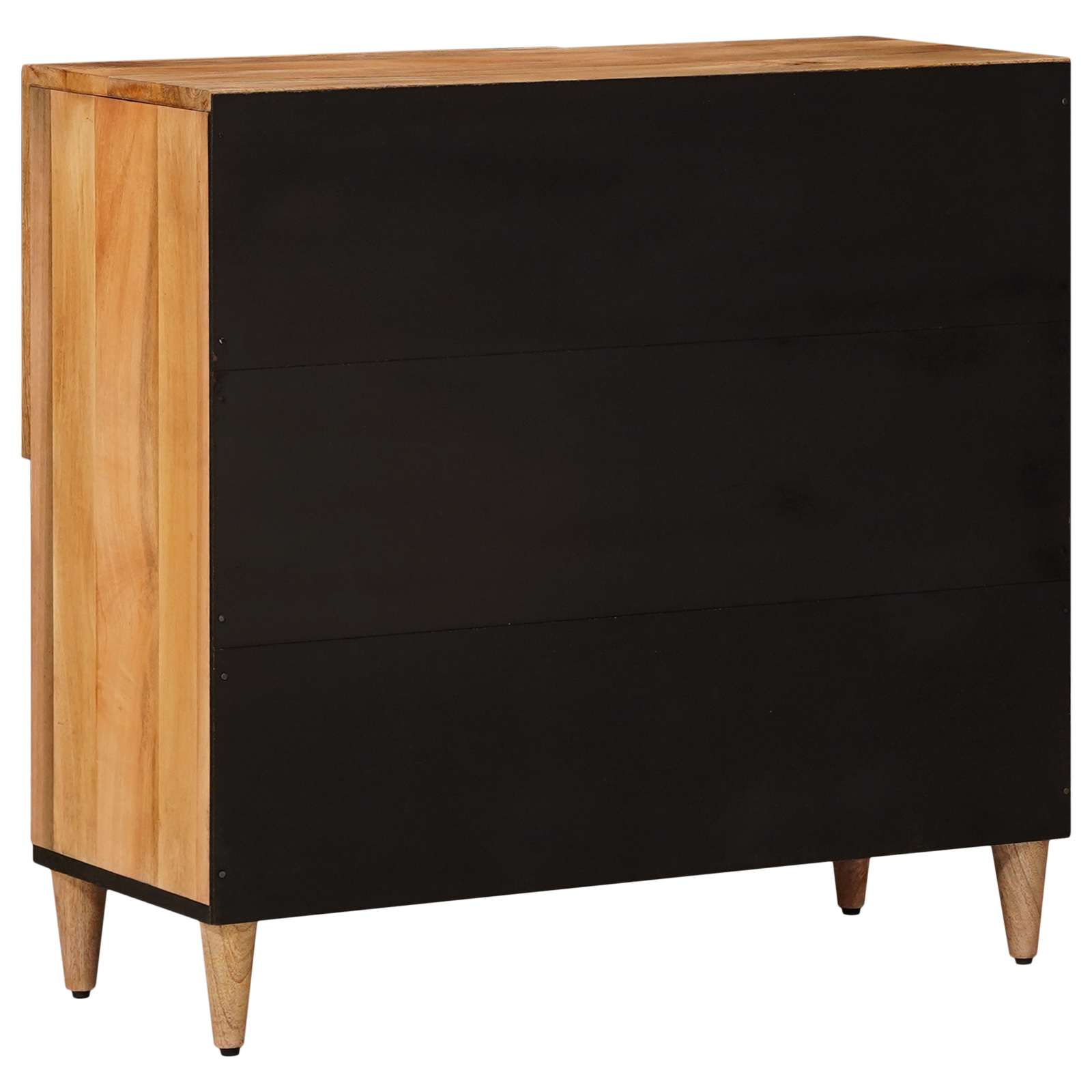 Serviesskap med dør Naturlig 80 x 33,5 x 75 cm Massiv mango tre vidaXL