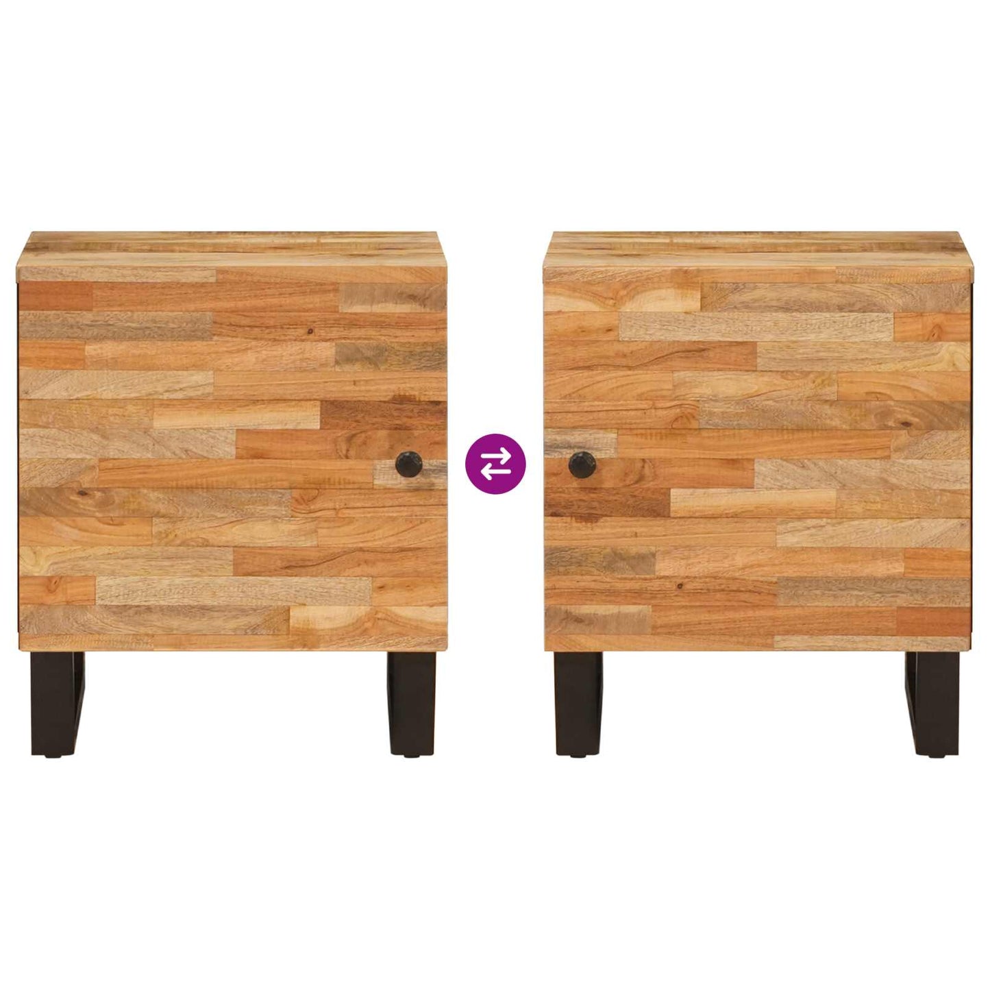 Nattbordskap Brun 40 x 33 x 46 cm Massiv mango tre