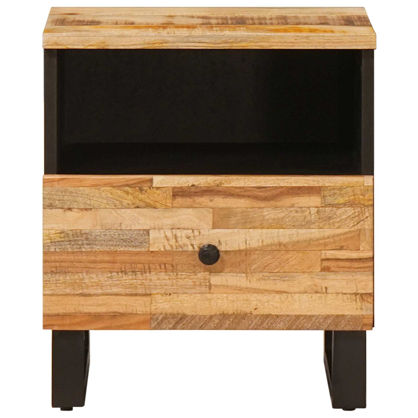 Sengekabinett med skuff Brun 40 x 33 x 46 cm Massiv mango tre