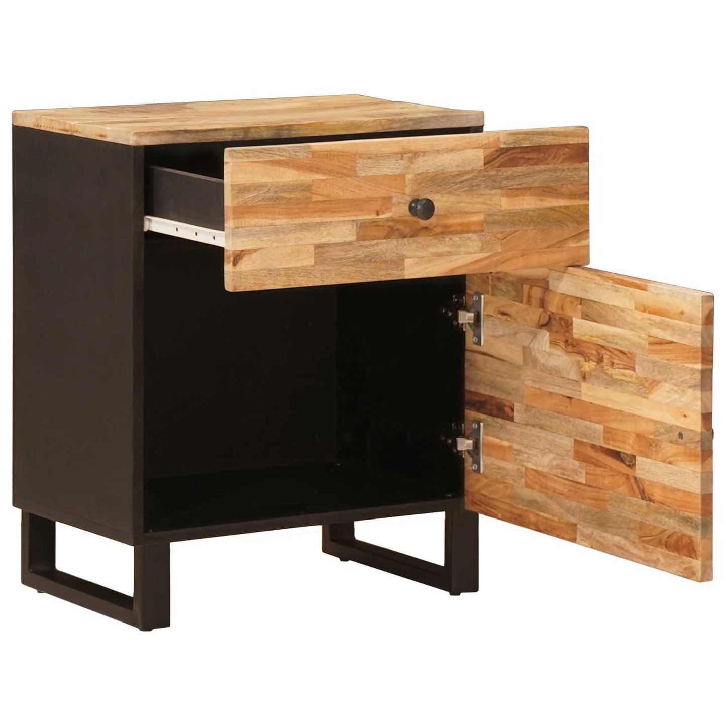 Sengekabinett med skuff Brun 50 x 33 x 60 cm Massiv mango tre