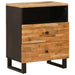 Sengekabinett med skuff Brun 50 x 33 x 62 cm Massiv mango tre