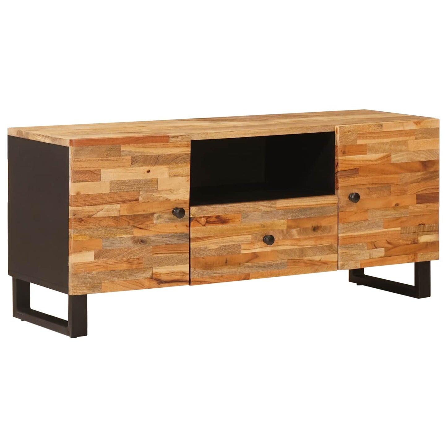 TV-skap med hylle Brun 105 x 33 x 46 cm Massiv mango tre