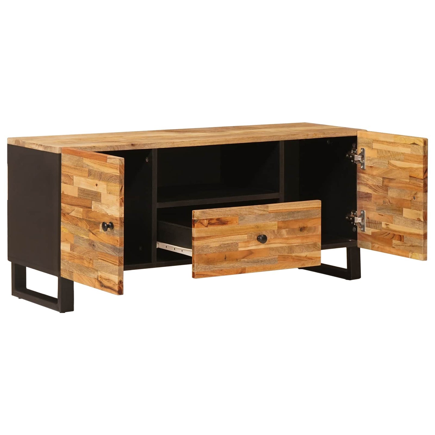 TV-skap med hylle Brun 105 x 33 x 46 cm Massiv mango tre