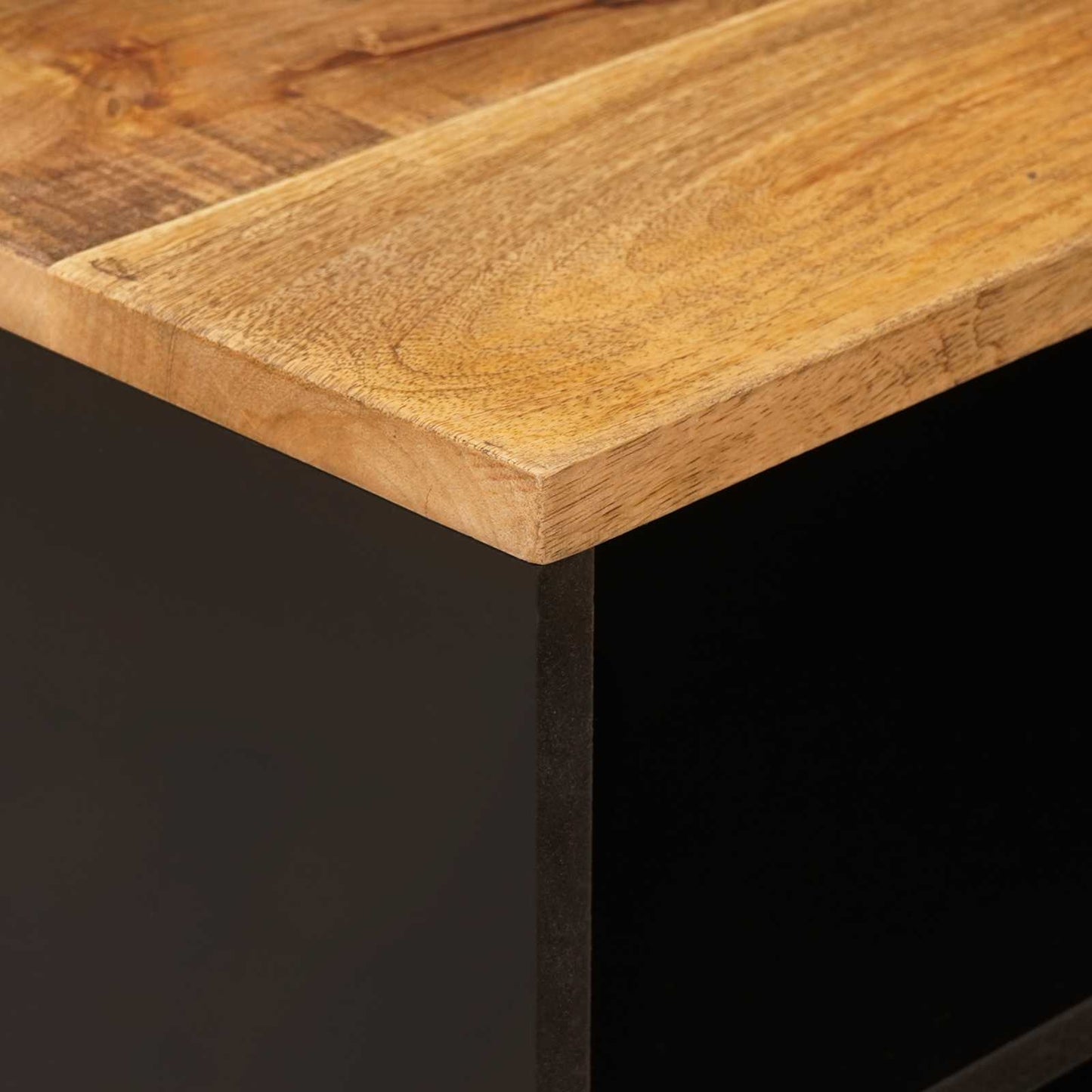 TV-skap med hylle med dør Brun 80 x 33 x 46 cm Massiv mango tre
