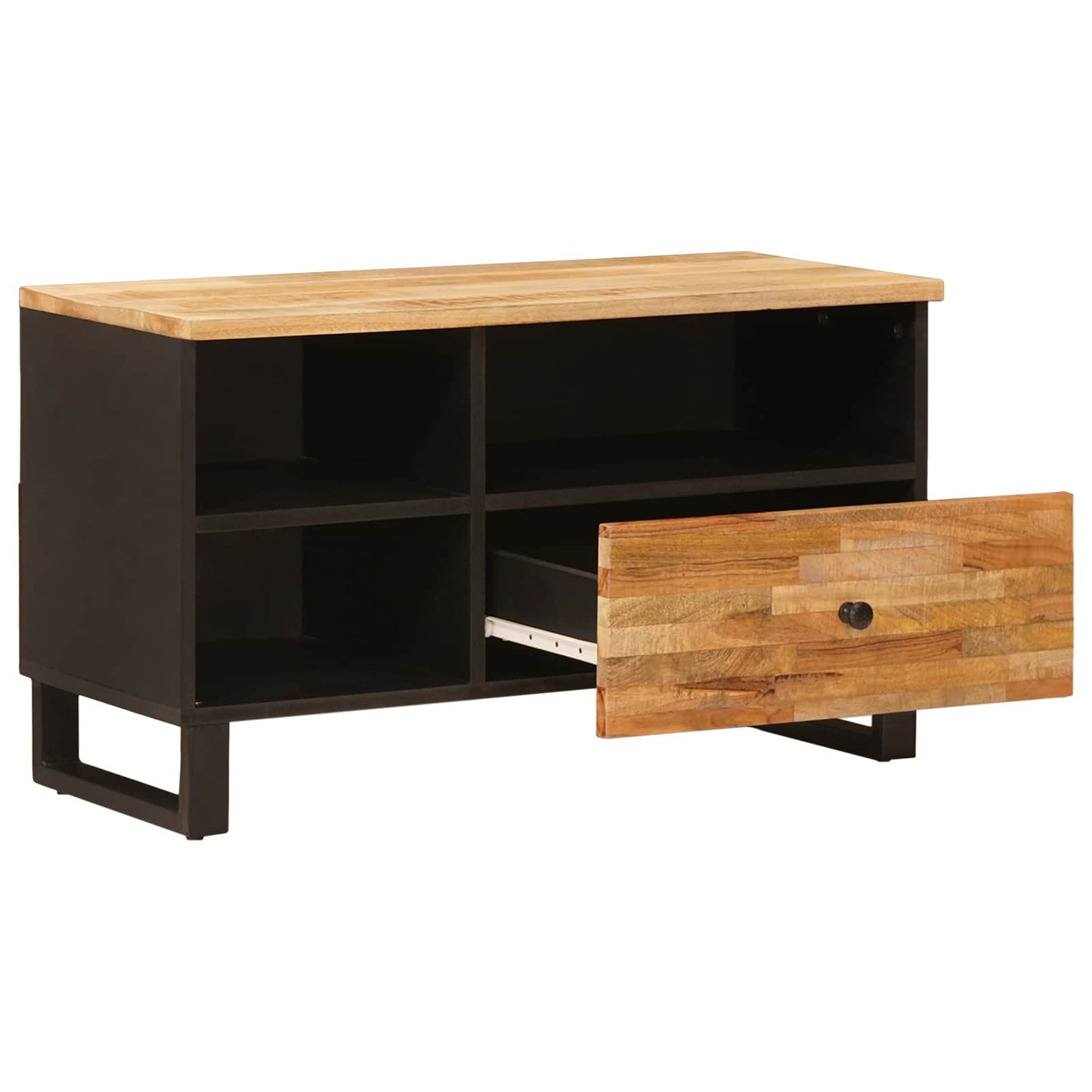 TV-skap med skuff Brun 80 x 33 x 46 cm Massiv mango tre