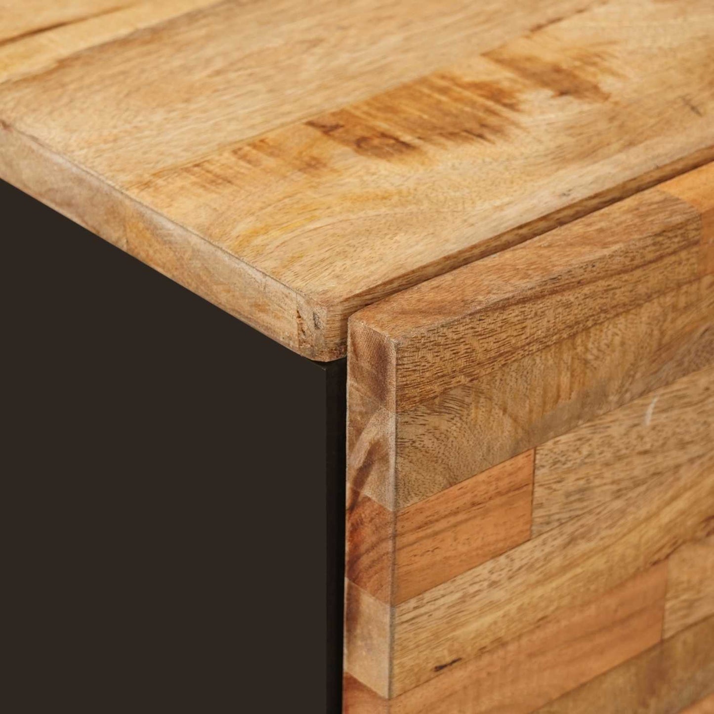 Baderomsskap med dør Naturlig 38 x 33 x 58 cm Massiv mango tre