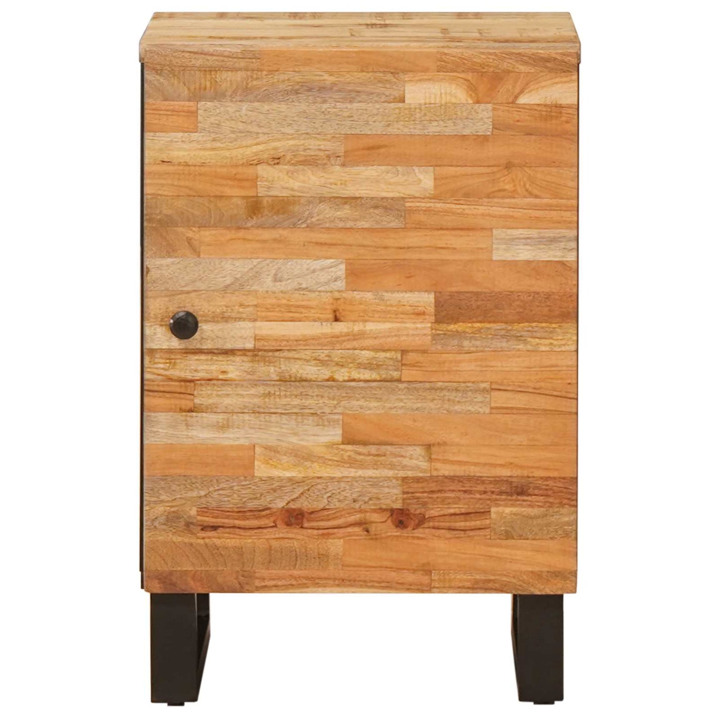 Baderomsskap med dør Naturlig 38 x 33 x 58 cm Massiv mango tre