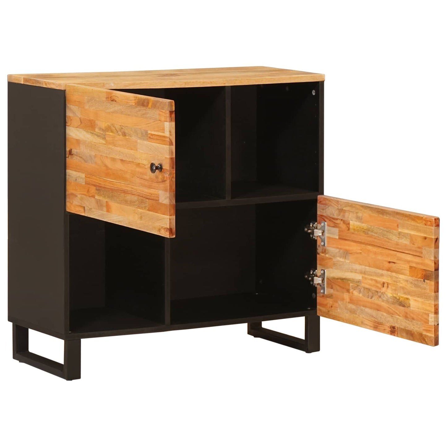 Sideskap med lagring Brun 80 x 33 x 75 cm Massiv mango tre