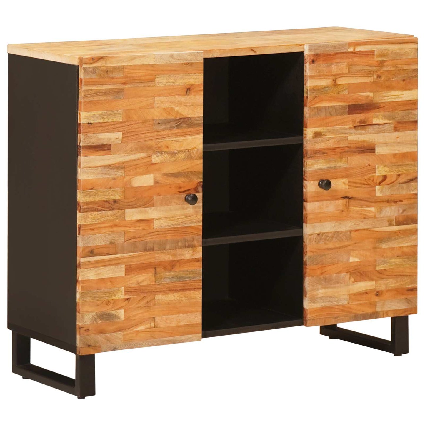 Sideskap med skuff Brun 90 x 33 x 75 cm Massiv mango tre