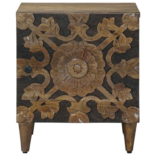 Nattbordskap Brun 40 x 33,5 x 46 cm Massiv mango tre