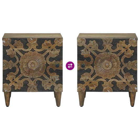 Nattbordskap Brun 40 x 33,5 x 46 cm Massiv mango tre