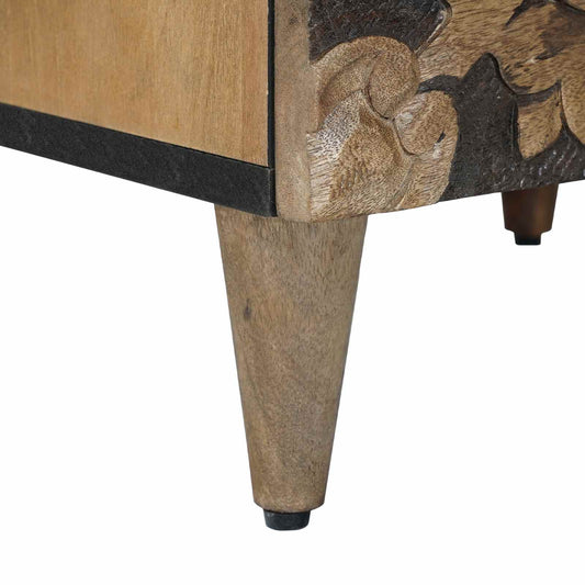 Nattbordskap 2 pcs Brun 40 x 33,5 x 46 cm Massiv mango tre