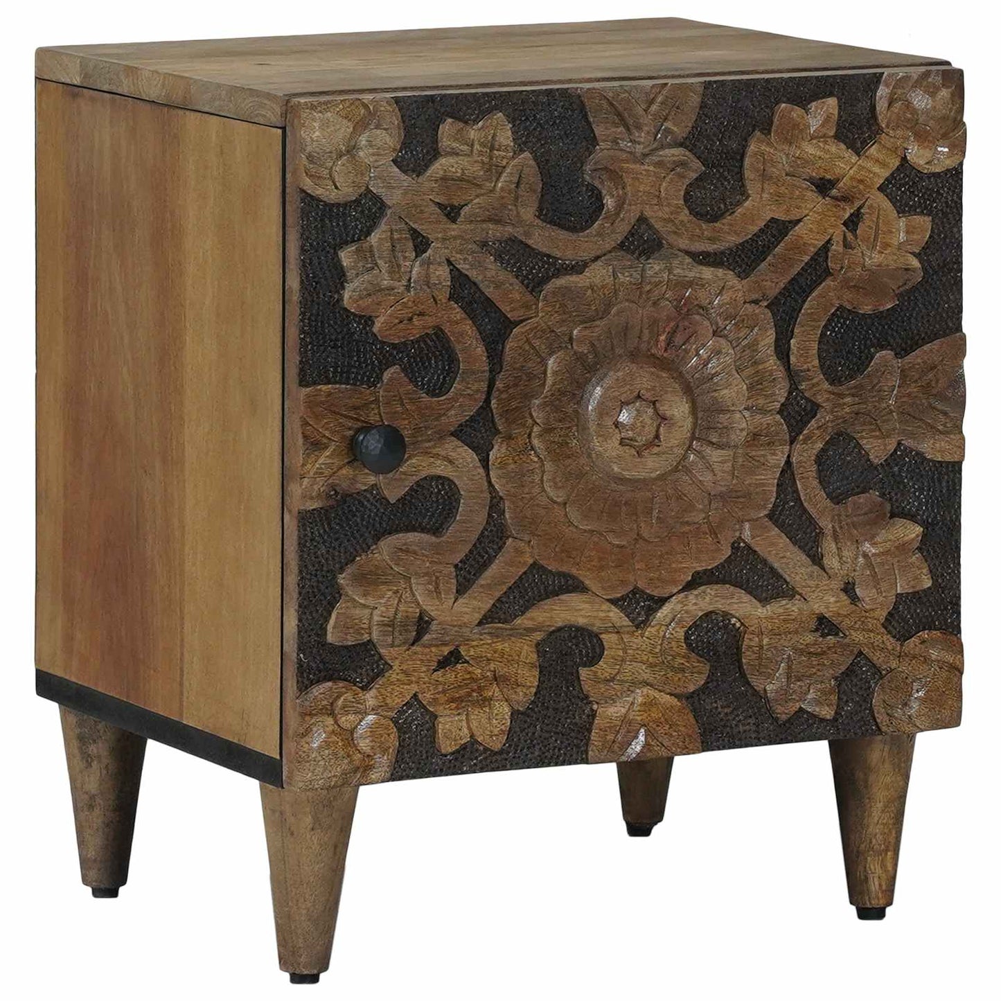 Nattbordskap 2 pcs Brun 40 x 33,5 x 46 cm Massiv mango tre