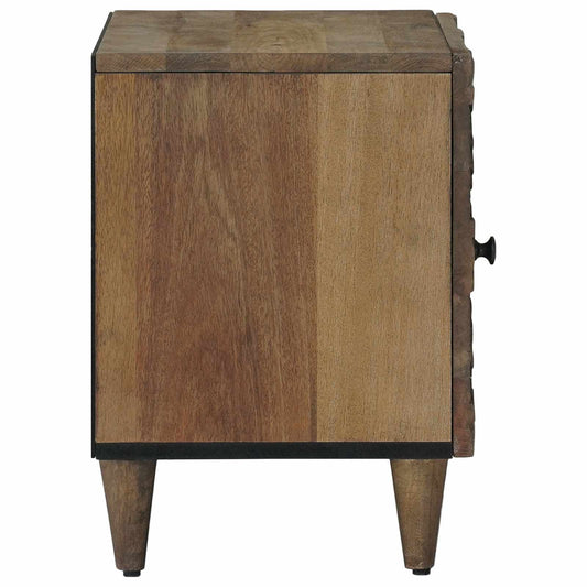 Nattbordskap 2 pcs Brun 40 x 33,5 x 46 cm Massiv mango tre
