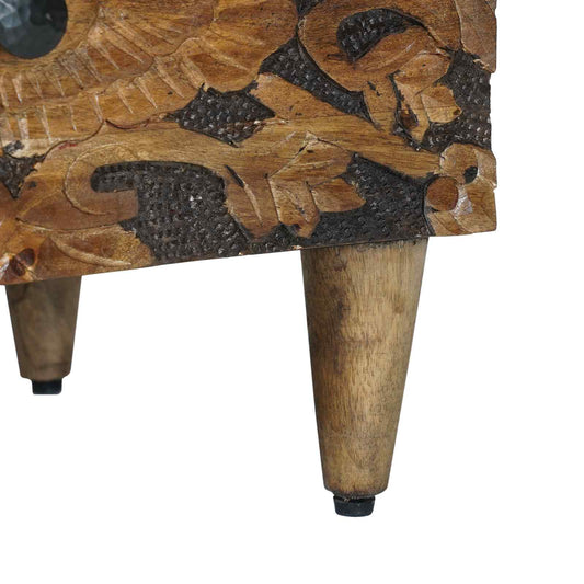 Nattbordskap med skuff Brun 40 x 33,5 x 46 cm Massiv mango tre