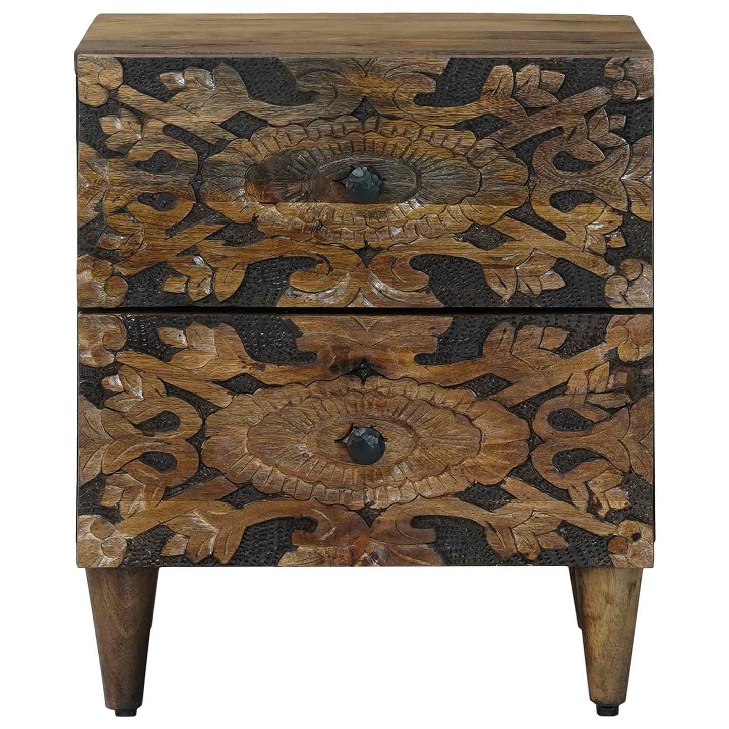 Nattbordskap med skuff Brun 40 x 33,5 x 46 cm Massiv mango tre