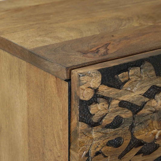 Nattbordskap 2 pcs Brun 40 x 33,5 x 46 cm Massiv mango tre