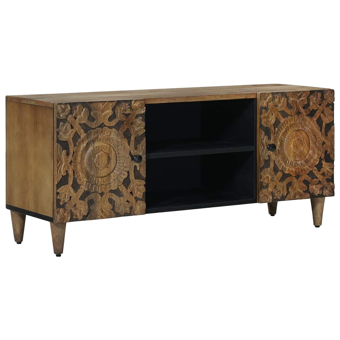 TV-skap med lagring Brun 105 x 33,5 x 46 cm Massiv mango tre