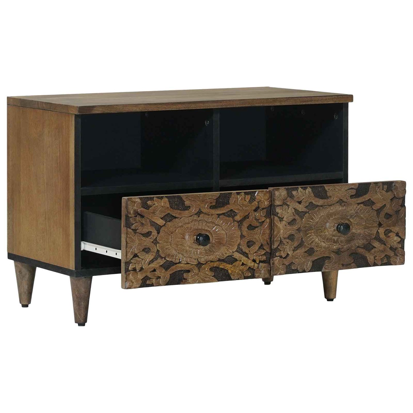 TV-skap med lagring Brun 70 x 33,5 x 46 cm Massiv mango tre