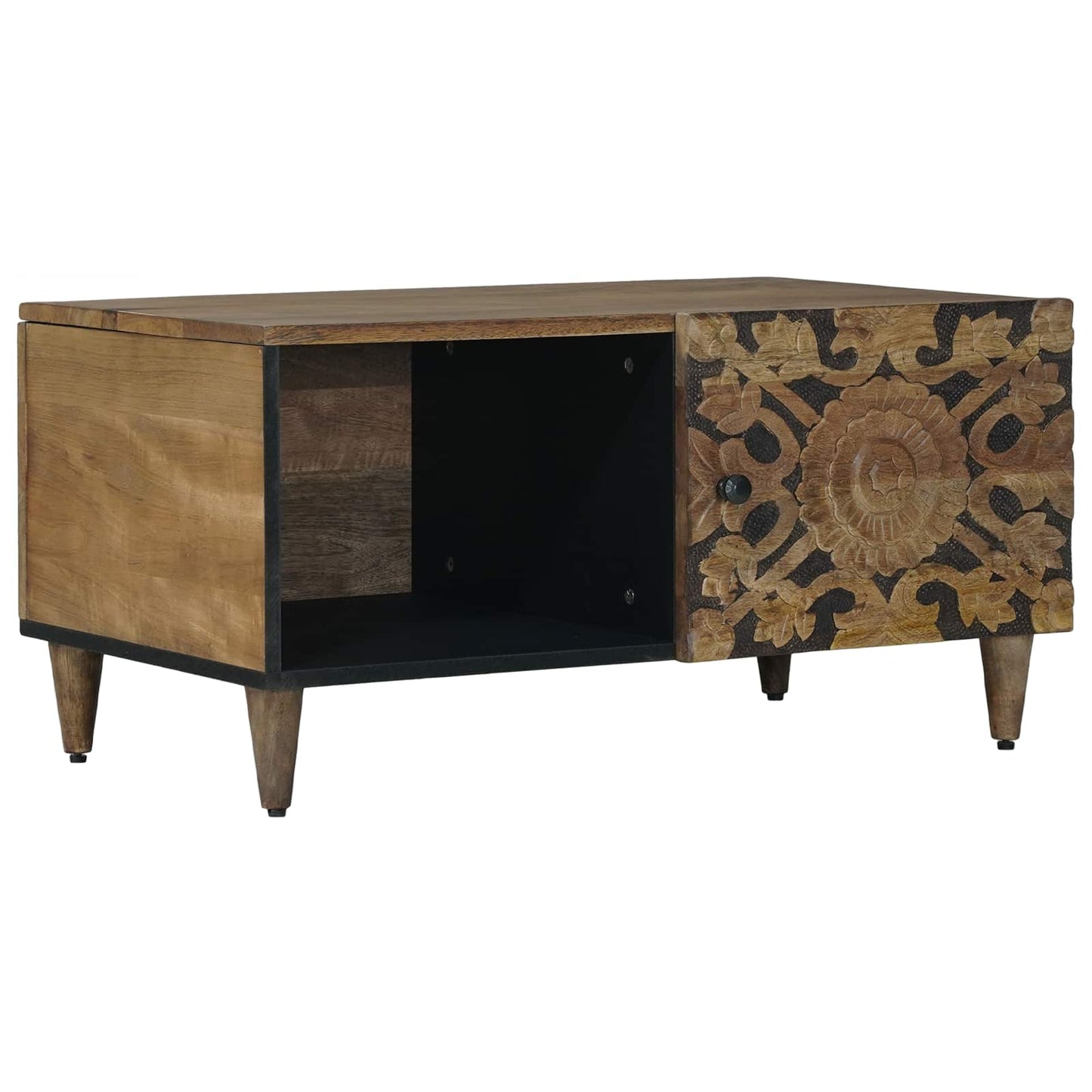 Kaffebord Brun 80 x 50 x 40 cm Massiv mango tre