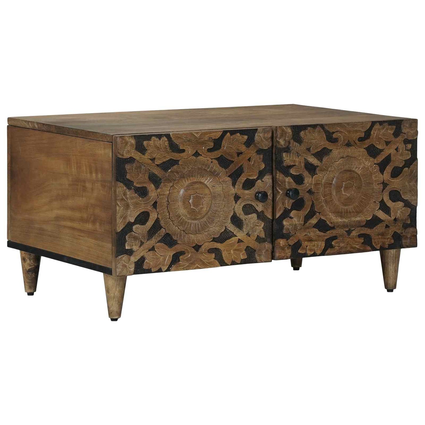 Kaffebord Brun 80 x 50 x 40 cm Massiv mango tre