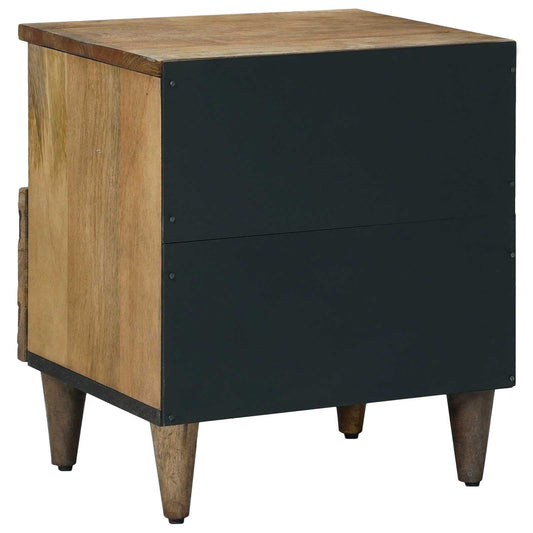 Sengekabinett med skuff Brun 40 x 33 x 46 cm Massiv mango tre