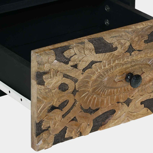 Sengekabinett 2 pcs Brun 40 x 33 x 46 cm Massiv mango tre