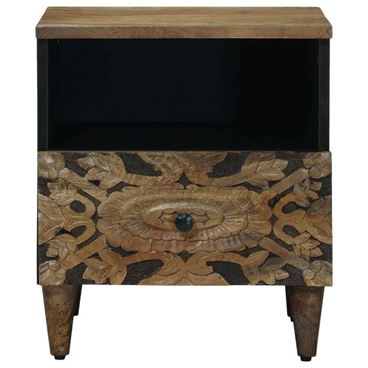 Sengekabinett 2 pcs Brun 40 x 33 x 46 cm Massiv mango tre