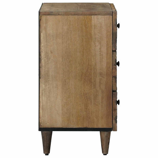 Sengekabinett med skuff Brun 50 x 33 x 60 cm Massiv mango tre