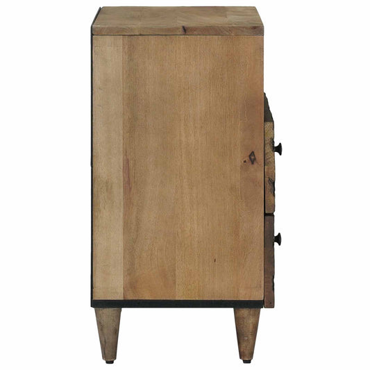 Sengekabinett med skuff Brun 50 x 33 x 60 cm Massiv mango tre