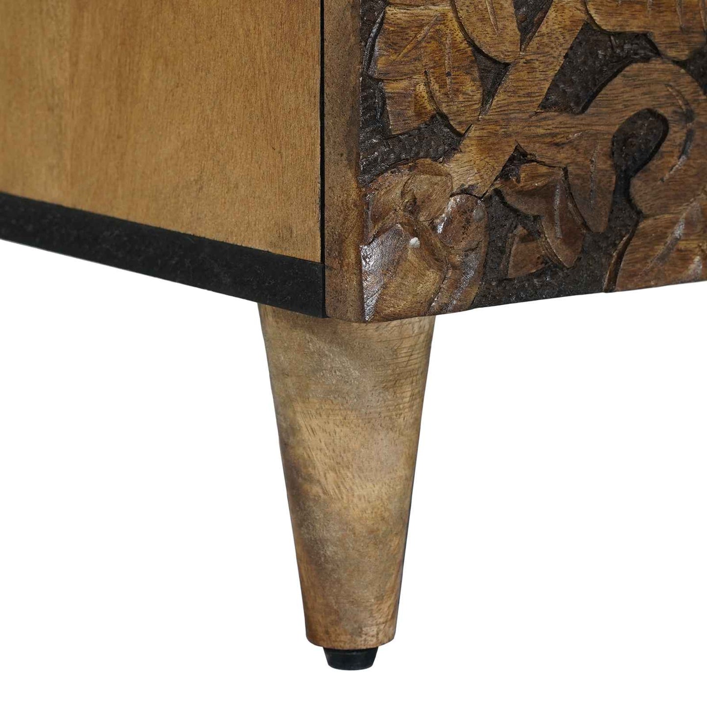 Sengekabinett med skuff Brun 50 x 33 x 60 cm Massiv mango tre