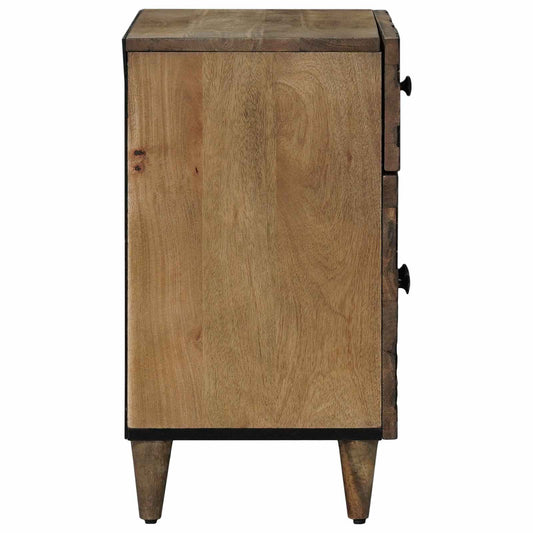 Sengekabinett med skuff Brun 50 x 33 x 60 cm Massiv mango tre