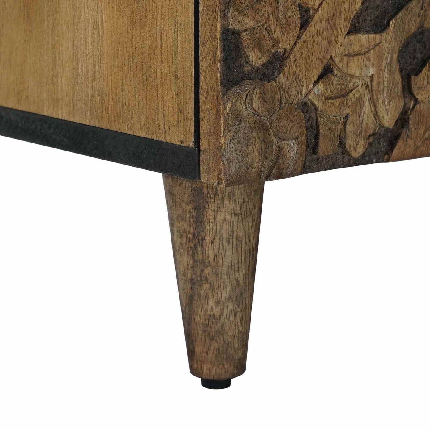 TV-skap med skuff Brun 105 x 33,5 x 46 cm Massiv mango tre