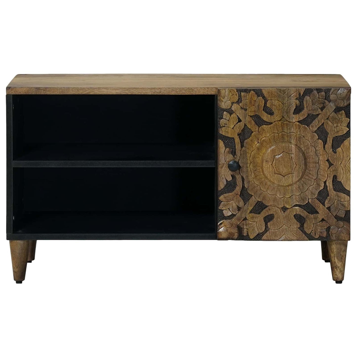 TV-skap med hylle Brun 80 x 31,5 x 46 cm Massiv mango tre