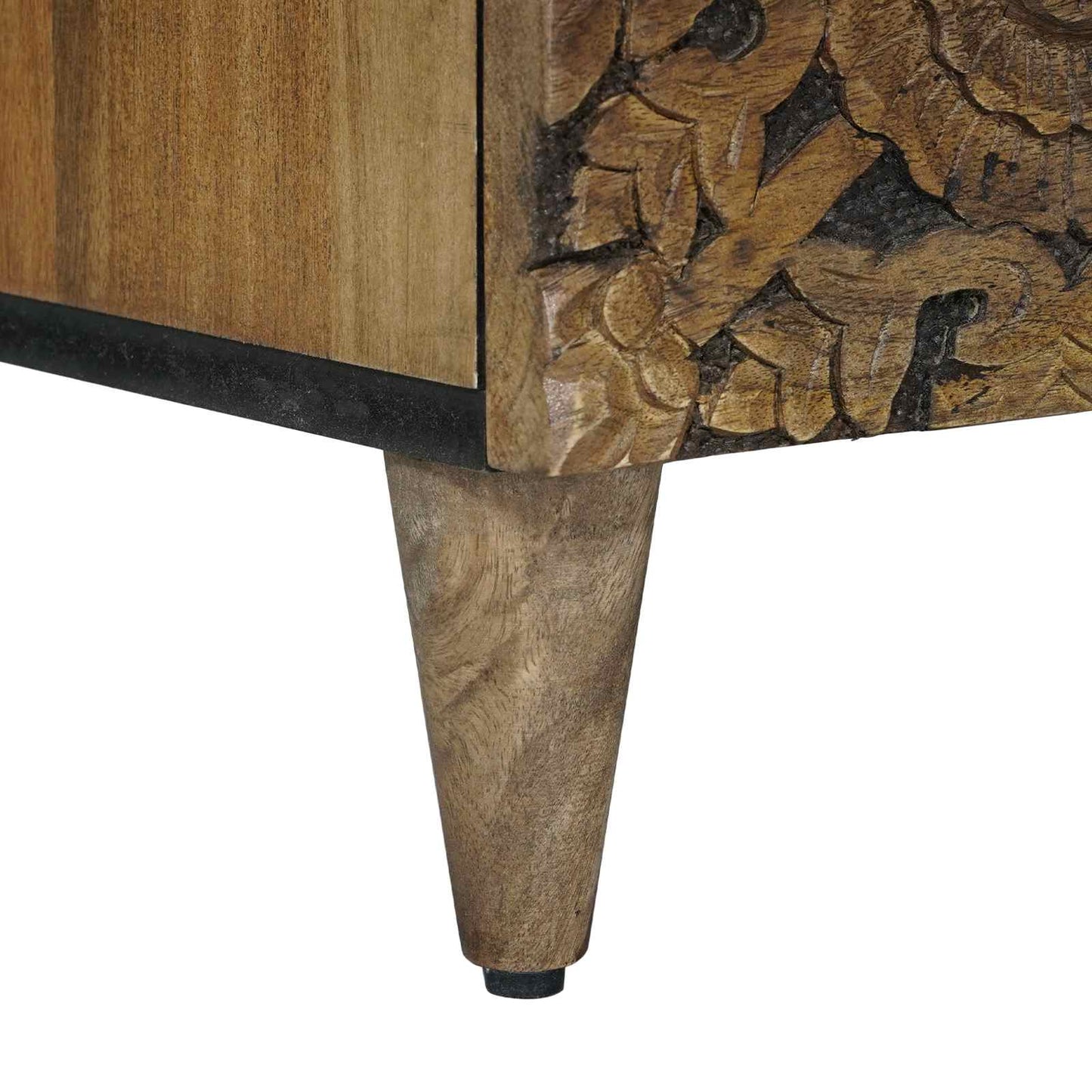 TV-skap med skuff Brun 80 x 33,5 x 46 cm Massiv mango tre