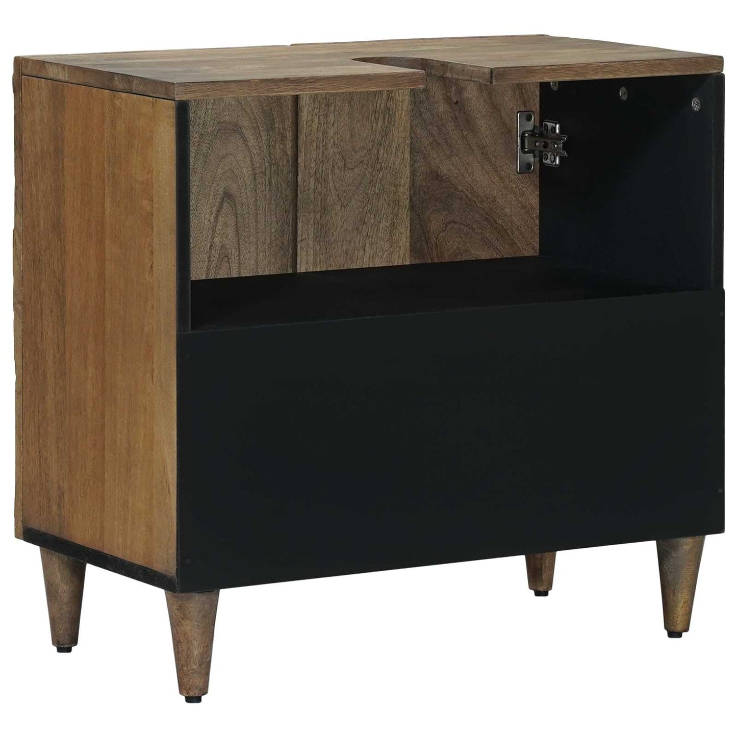Baderomsvaskeskap med dør Brun 62 x 33 x 58 cm Massiv mango tre