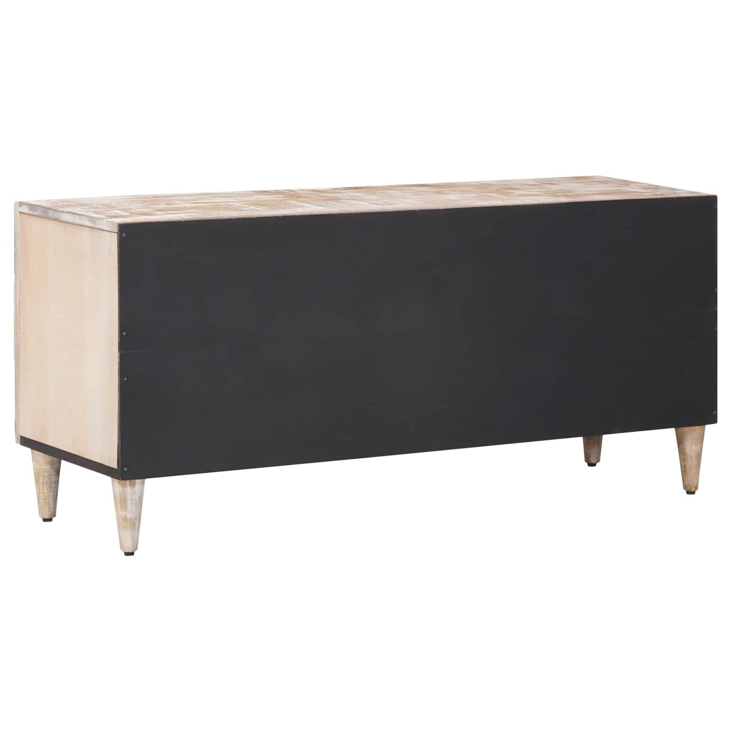 TV-skap med lagring Hvit 105 x 33,5 x 46 cm Massiv mango tre
