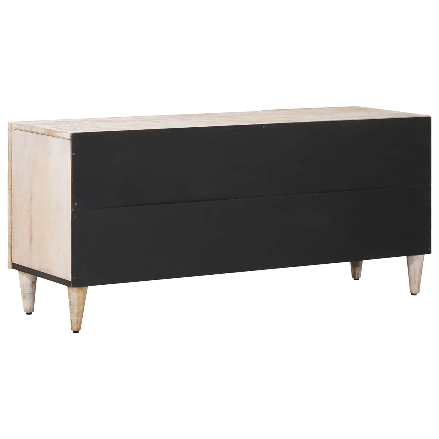 TV-skap med skuff Hvit 105 x 33,5 x 46 cm Massiv mango tre