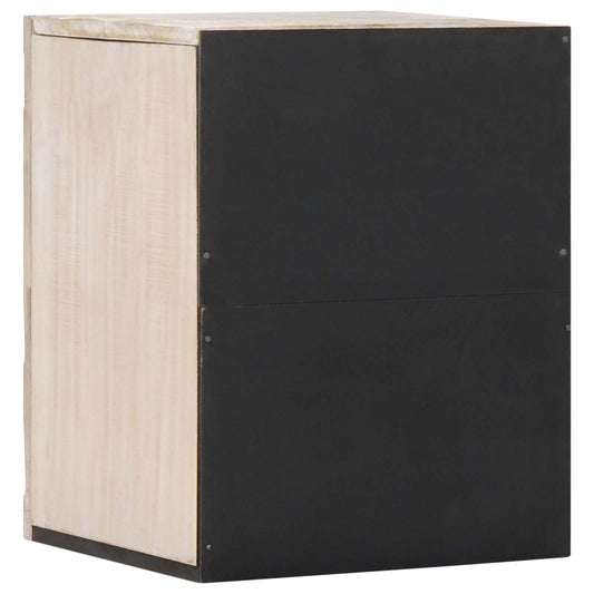 Baderom Hengende Skap Hvit 38 x 33,5 x 48 cm Massiv mango tre