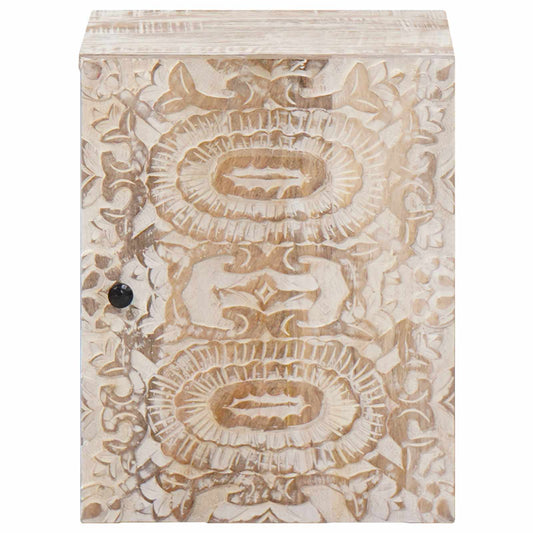 Baderom Hengende Skap Hvit 38 x 33,5 x 48 cm Massiv mango tre