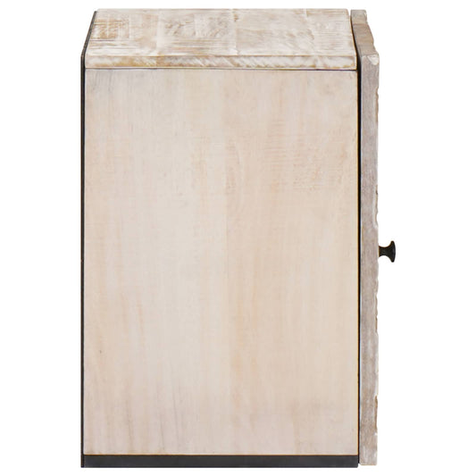 Baderom Hengende Skap Hvit 38 x 33,5 x 48 cm Massiv mango tre